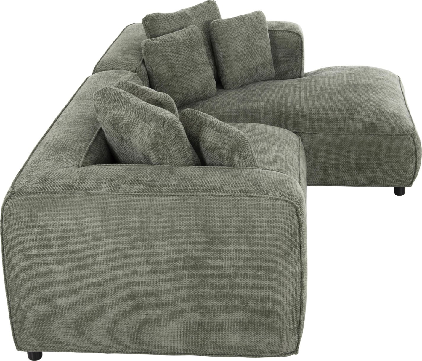 Divan qoshe 3-vendësh GRACE FH3280.05R pëlhurë jeshile 252x105-160x70-90Hcm