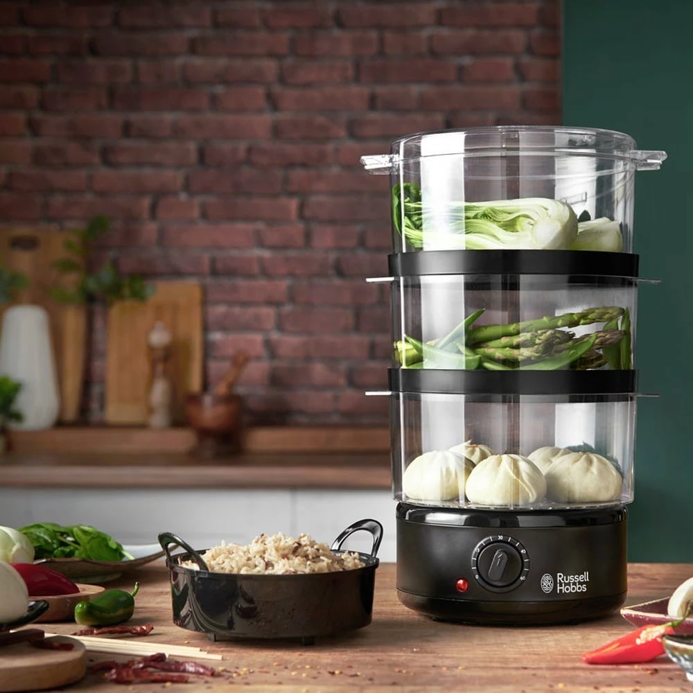 Avullues ushqimi Russell Hobbs 26530-56, 7L, 3 shporta, i zi/transparente