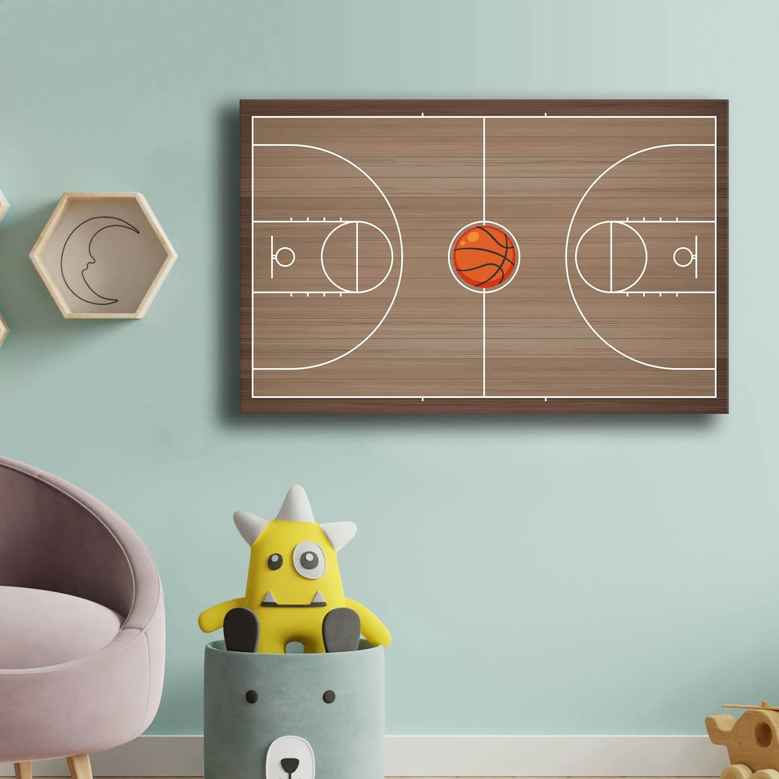 Pikturë dekorative në kanavacë, ngjyrë kafe dhe e bardhë, Wallity, 45x70cm