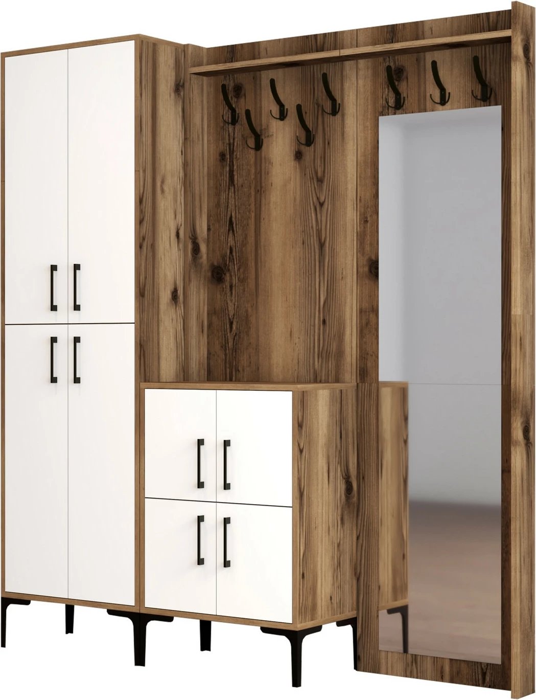 Stendë korridori Hanah Home, Berlin ABC, ngjyrë arrë dhe e bardhë