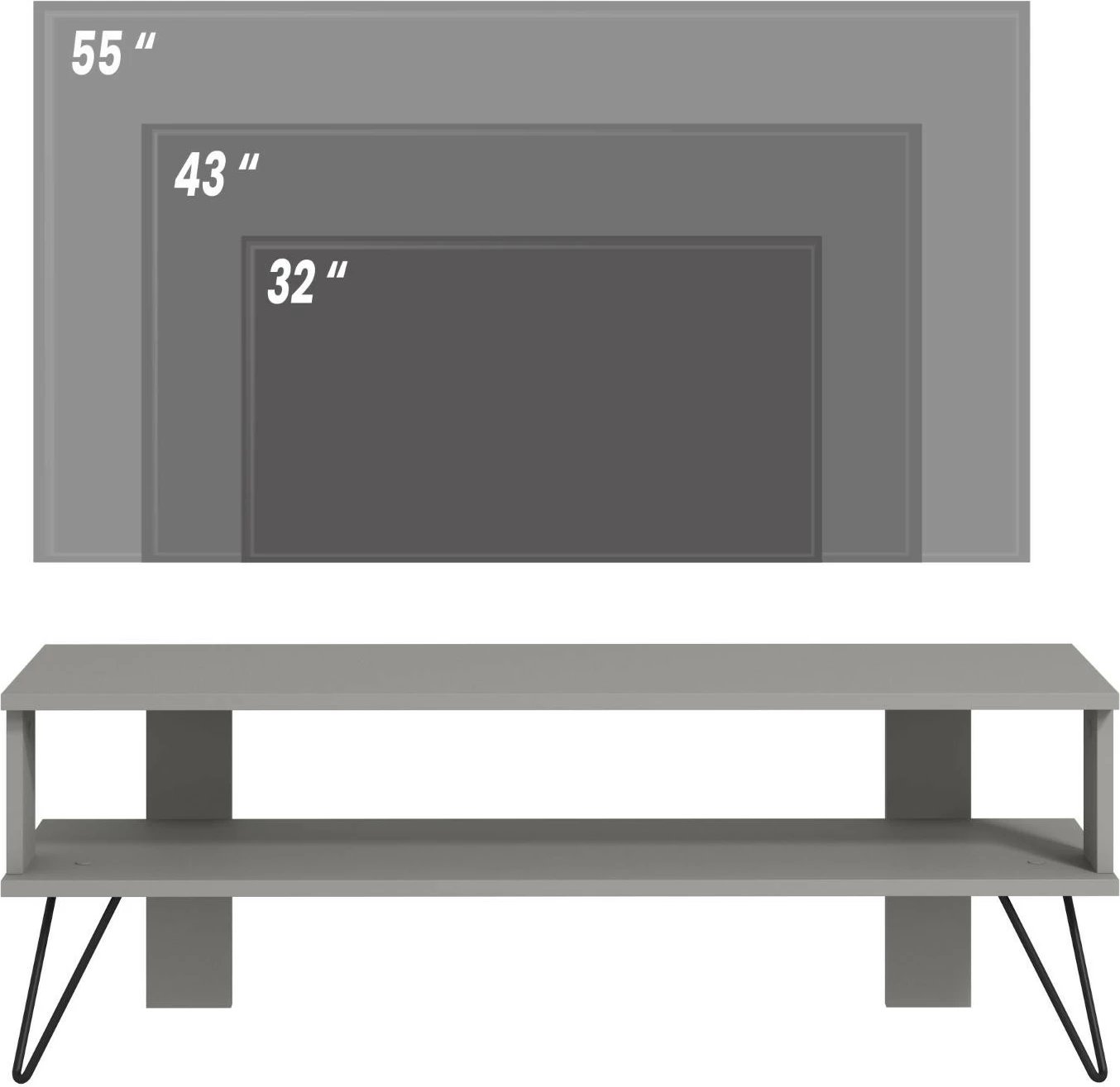 Raft televizori, ngjyrë gri, Skye Decor, Duama