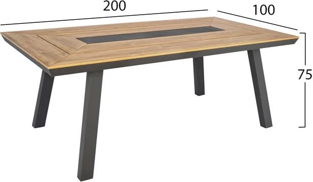 Set kopshti tavolinë & karrige FH5233.02, 7 pjesë, polywood/alumin