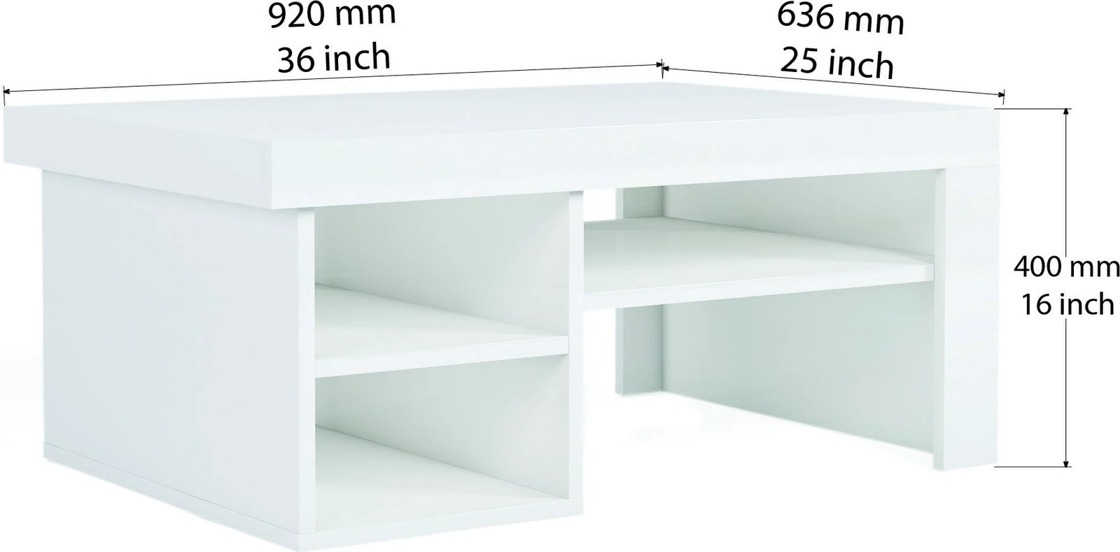 Tavolinë kafeje Skye Decor, Reeta, e bardhë