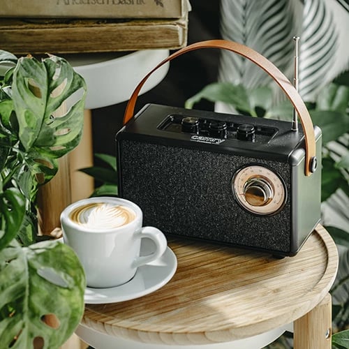 Altoparlant Bluetooth me radio FM, Adler, CR 1902, 5 W, Bluetooth 5.1, TWS, SD/USB/AUX, 5 orë playback, USB-C, e zezë