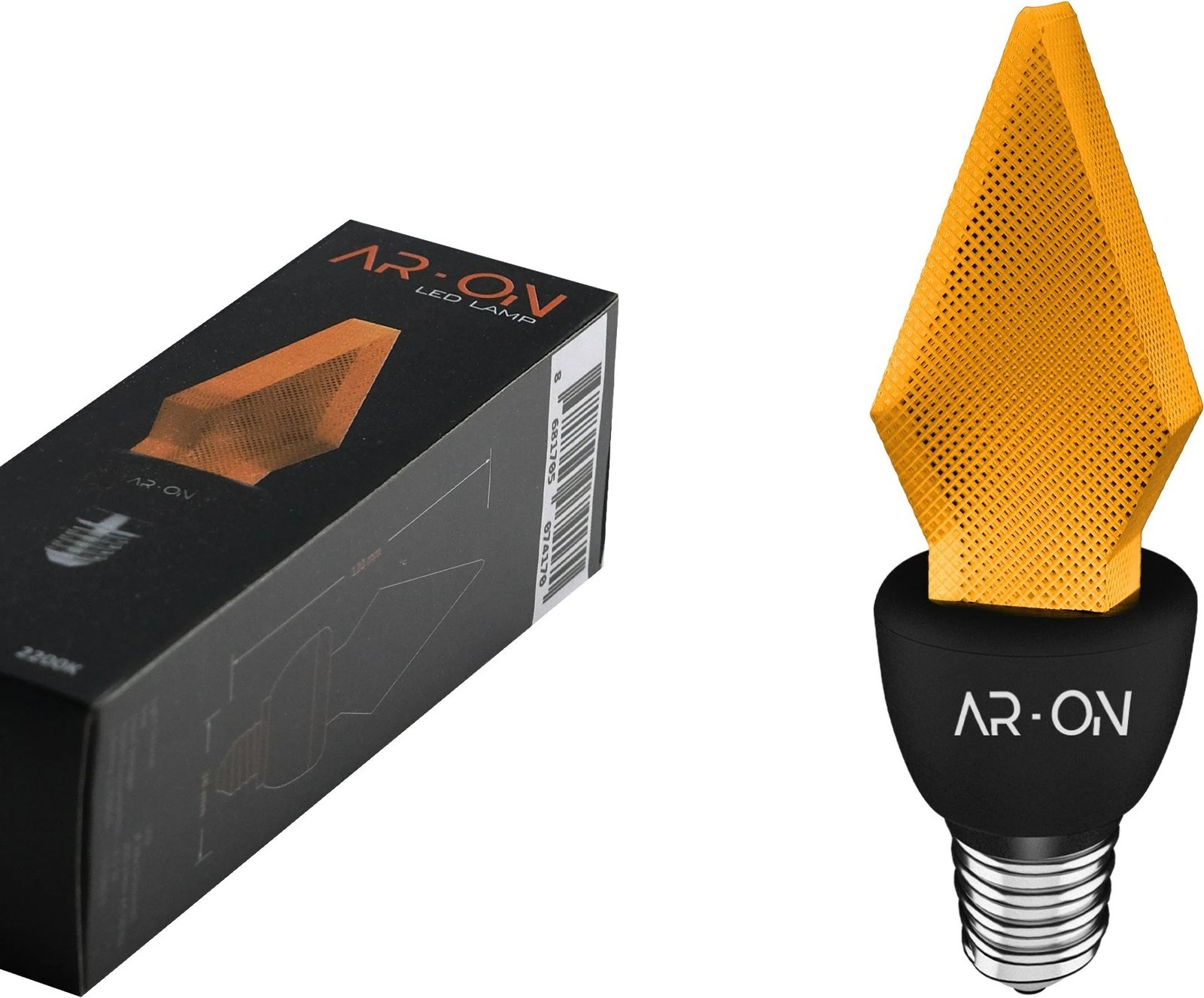 Llambë LED Opviq, Ar-On Mod1004 - 2200/14, e zezë, 3.8x12cm