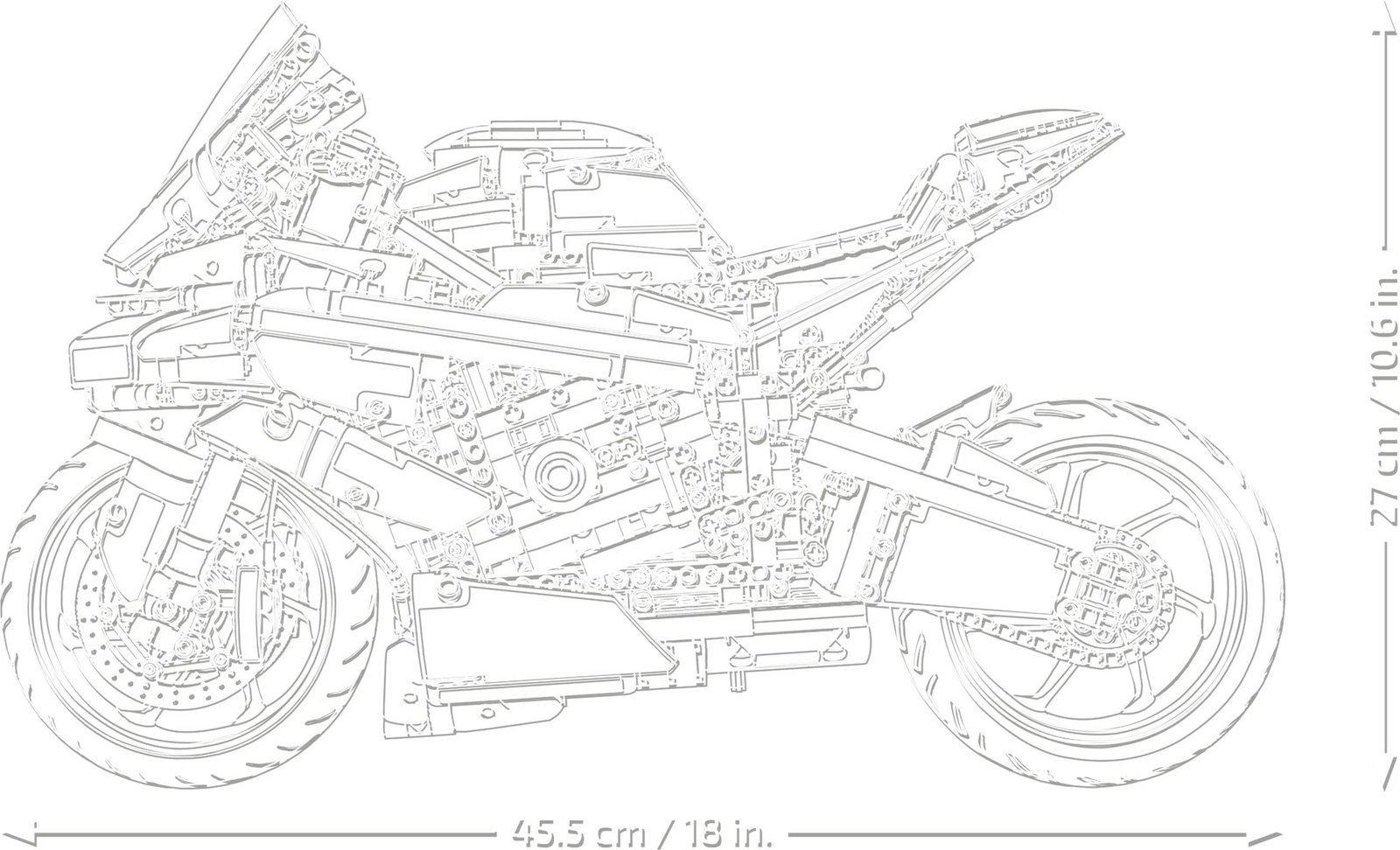 Set ndërtimi LEGO Technic BMW M 1000 RR, 1921 pjesë, shumëngjyrësh Set ndërtimi LEGO Technic BMW M 1000 RR, 1921 pjesë, shumëngjyrësh