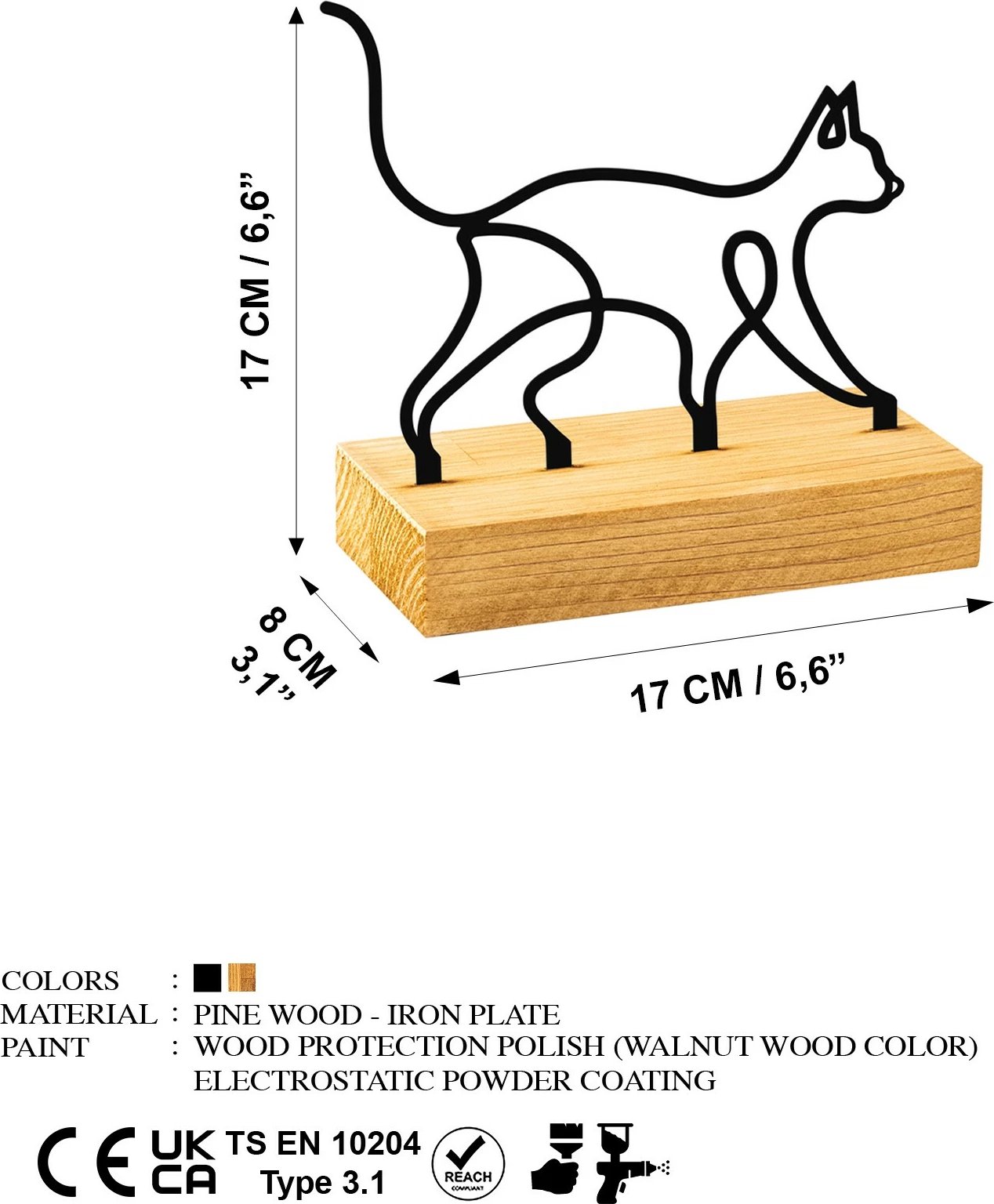 Objekt dekorativ Aberto Design, Meow, i zi