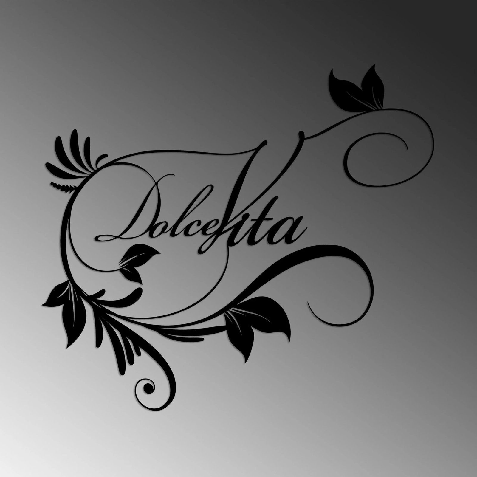 Aksesor dekorativ metalik për mur, Wallity Dolce Vita 3, ngjyrë e zezë, 56x48cm