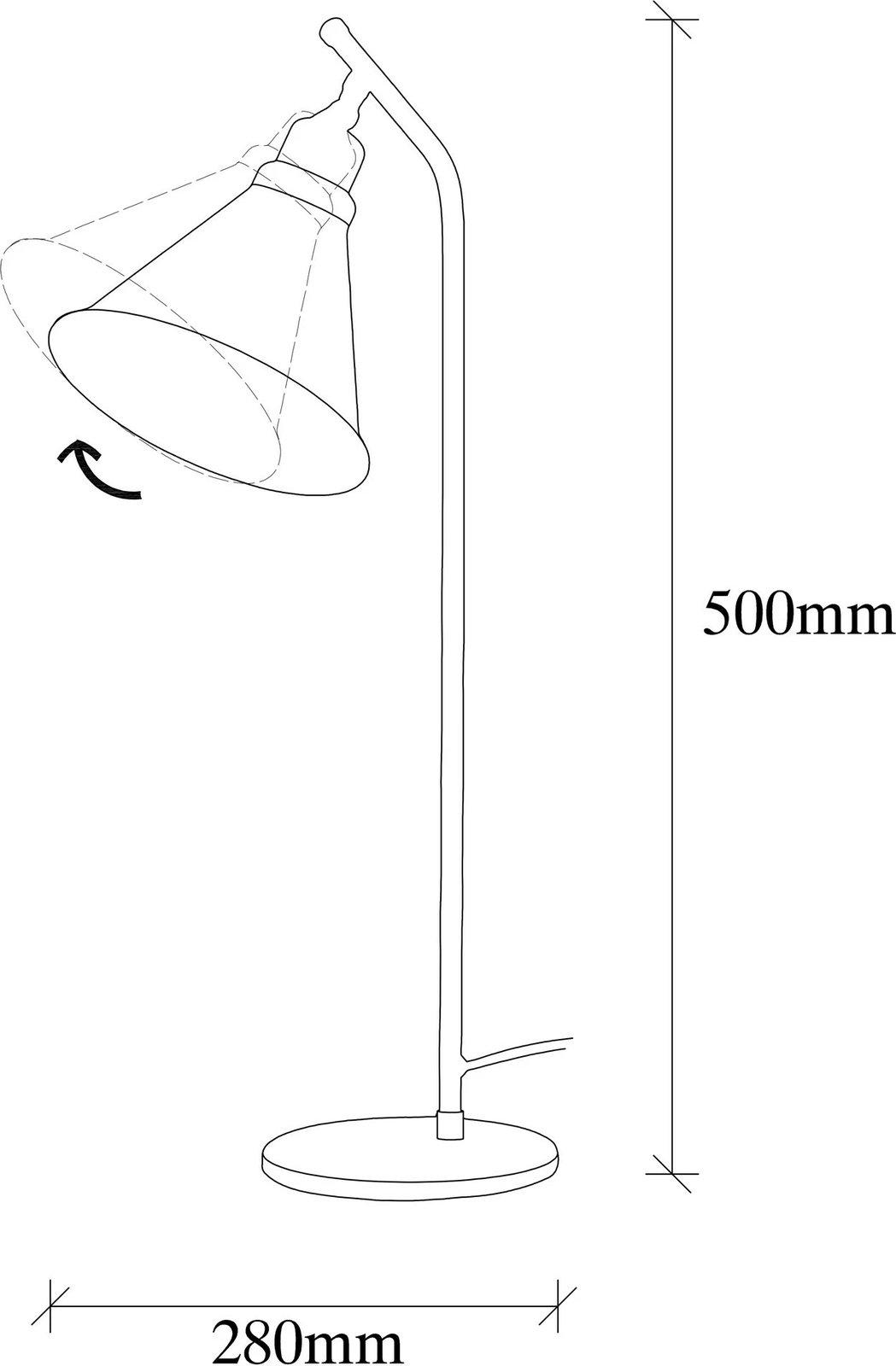 Llambë tavoline Opviq, Sivani, MR-608, e zezë dhe ari