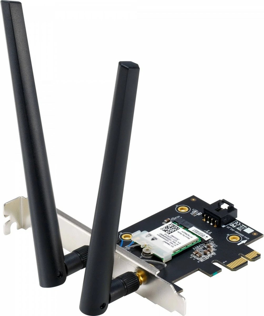 Kasë rrjeti WiFi Asus PCE-BE6500, PCIe, WiFi 7, Bluetooth 5.4, me 2 antena, e zezë