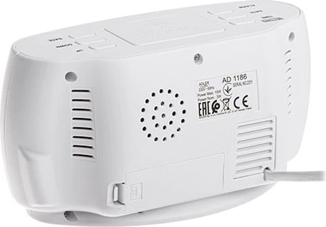 orë alarmi LED Adler AD 1186, temperaturë dhe lagështi, datë, rregullim ndriçimi, e bardhë orë alarmi LED Adler AD 1186, temperaturë dhe lagështi, datë, rregullim ndriçimi, e bardhë