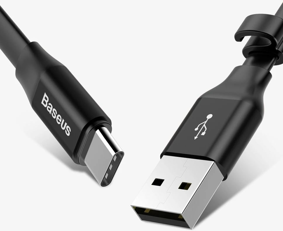 Kabllo Baseus Nimble CATMBJ-01, USB në USB-C, 0.23m, e zezë Kabllo Baseus Nimble CATMBJ-01, USB në USB-C, 0.23m, e zezë