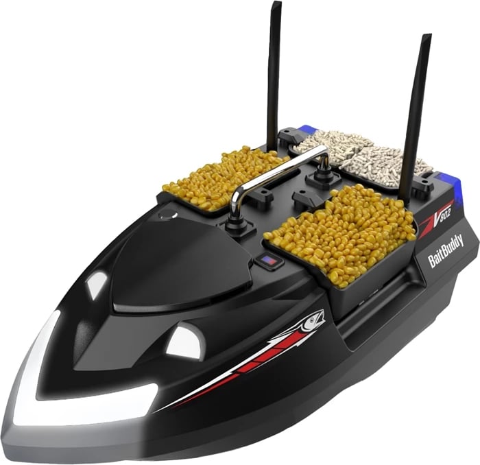 Anije karremi, Flytec V802, kapacitet 3 kg, bateri 12000 mAh, rreze 500 m, e zezë