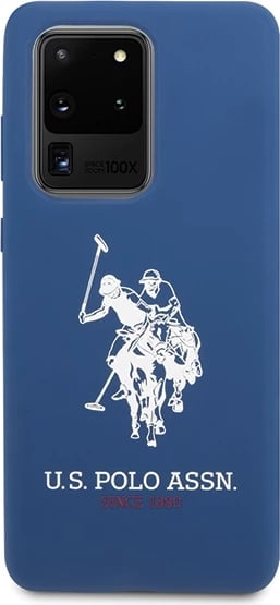 Mbështjellës U.S. Polo Assn. USHCS69SLHRNV për Samsung Galaxy S20 Ultra, Silicone, granat/navy