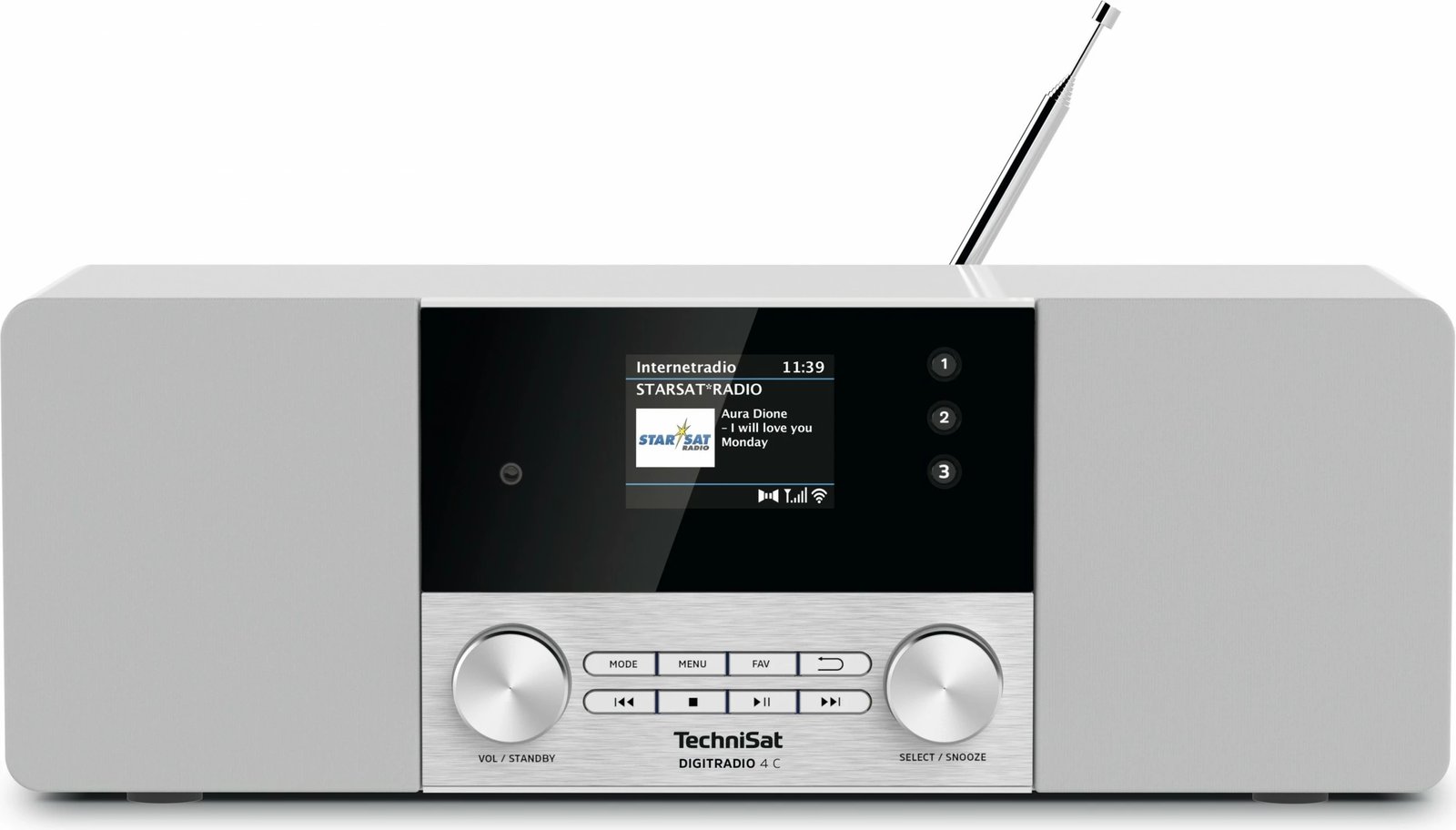 Radio digjitale TechniSat DigitRadio 4 C, e bardhë