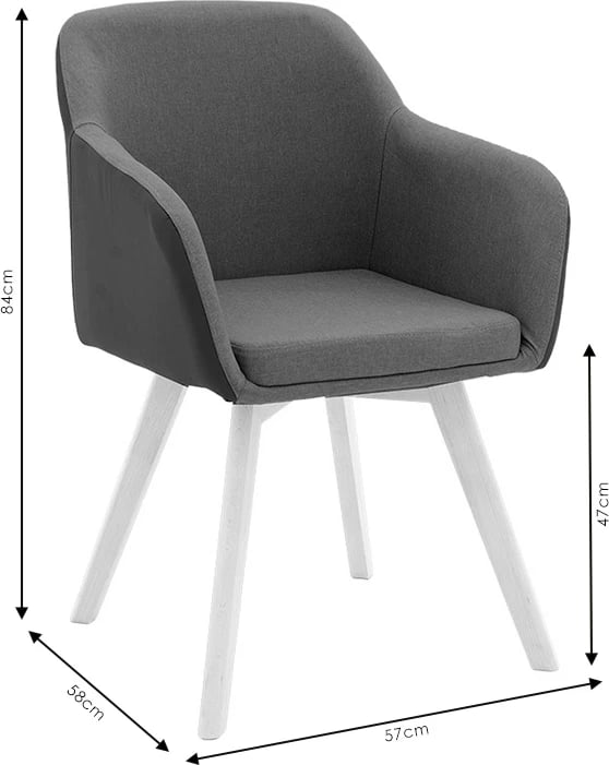 Karrige Safira, pëlhurë PU, bezhë-natyrale, 57x58x84cm