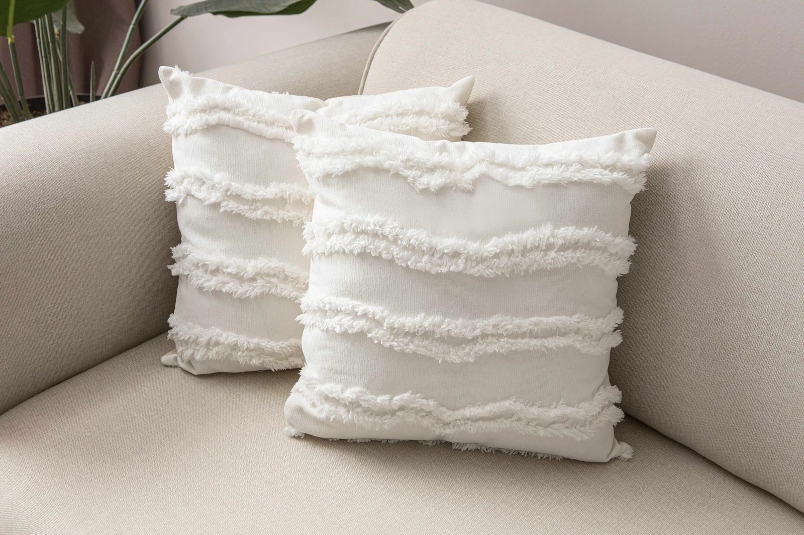 Set mbulesash për jastëkë (2 copë), e bardhë, Evila Originals, 43x43cm