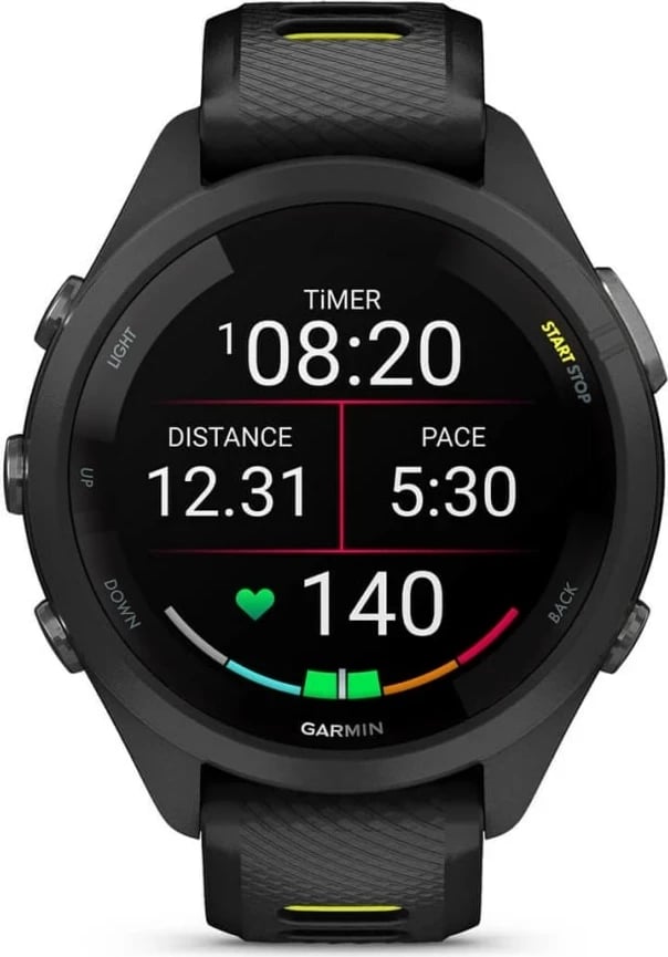 Smartwatch Garmin Forerunner 265S, 42mm, AMOLED, GPS, rrip silikoni, verdhë