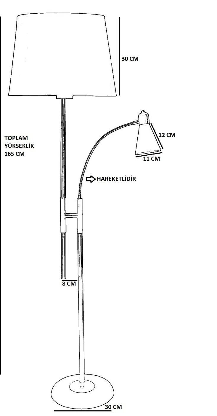 Llambë dyshemeje Opviq, 8547-10, ngjyrë gri