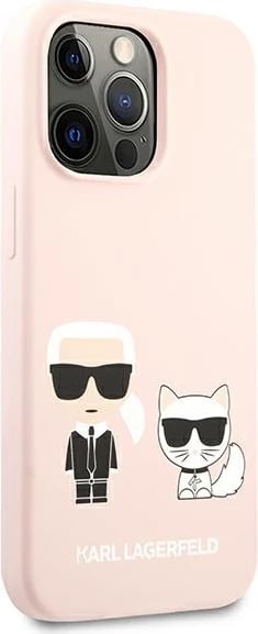 Mbështjellës Karl Lagerfeld KLHCP13LSSKCI për iPhone 13/13 Pro 6.1", silikon, rozë e çelur