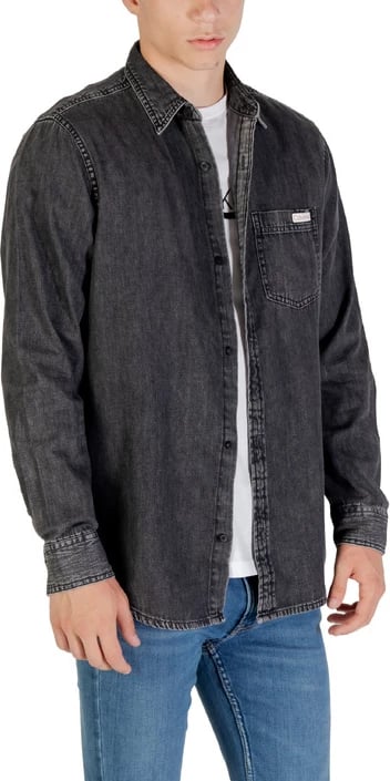 Këmishë Calvin Klein Jeans, meshkuj, e zezë