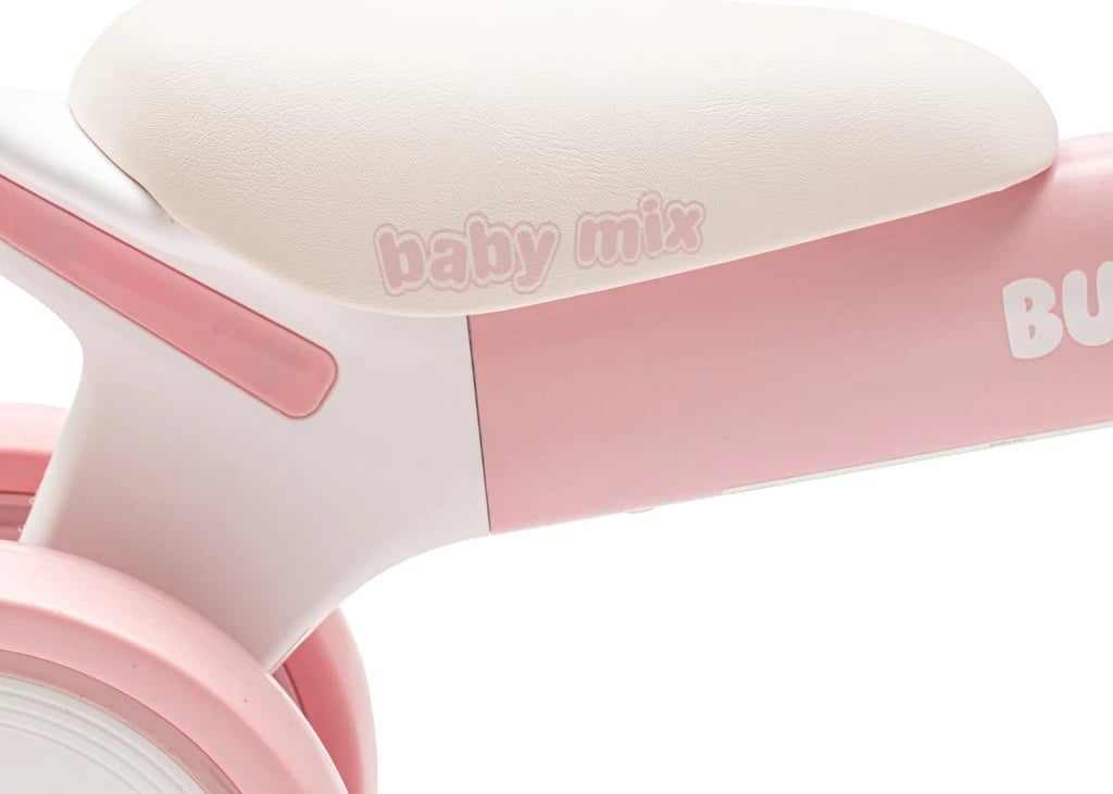 Biçikletë balancuese, BABY MIX, Bunny Hop Ultralight, alumin 1.6 kg, 4 rrota, 12+ muaj, rozë