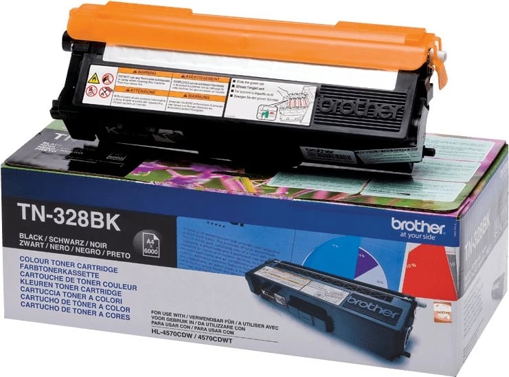 Toner Brother TN-328BK, origjinal, 6000 faqe, e zezë Toner Brother TN-328BK, origjinal, 6000 faqe, e zezë