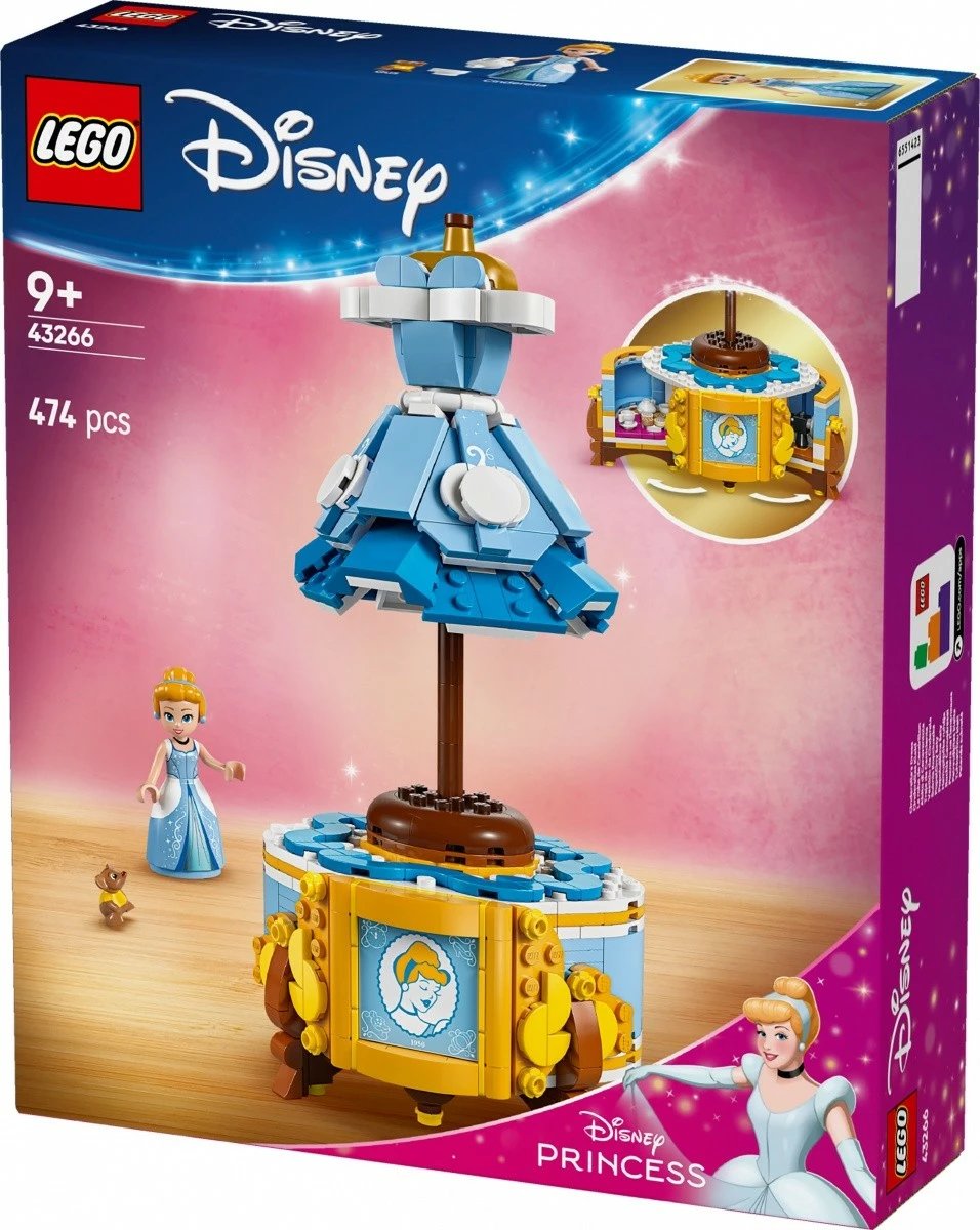 Set LEGO Disney Princess 43266 Cinderella's Dress, 474 pjesë, për fëmijë, Blu