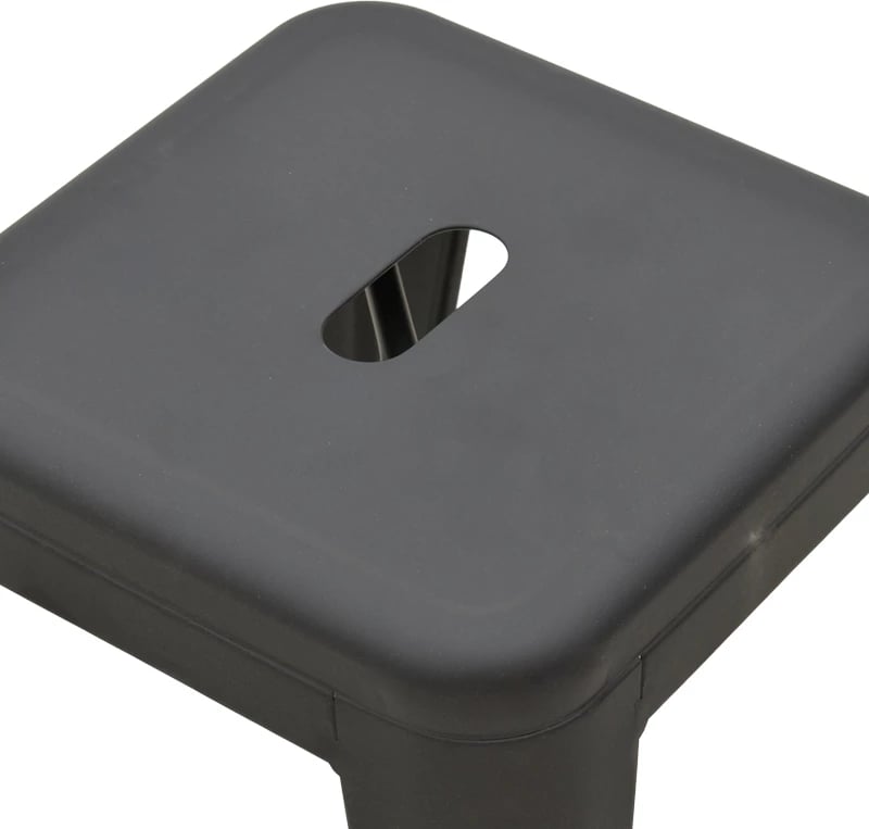 Karrige për bar Utopia metalike, ngjyrë e zezë mat, 30x30x45cm