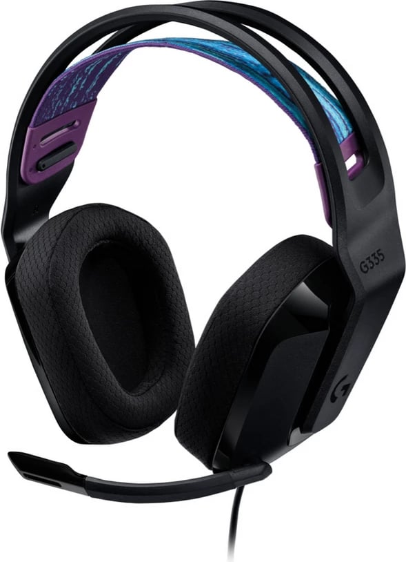 Kufje gaming, Logitech G335 981-000978, me mikrofon, me kabllo 3.5mm, e zezë