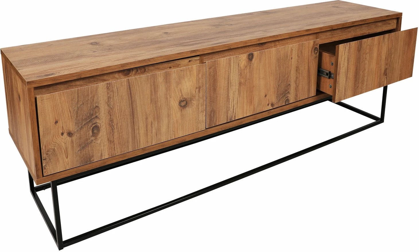 Komodë TV Skye Decor, Lupin 140, ngjyrë arre, e zezë