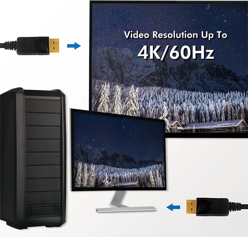 Kabllo DisplayPort LogiLink, 1.0m, e zezë