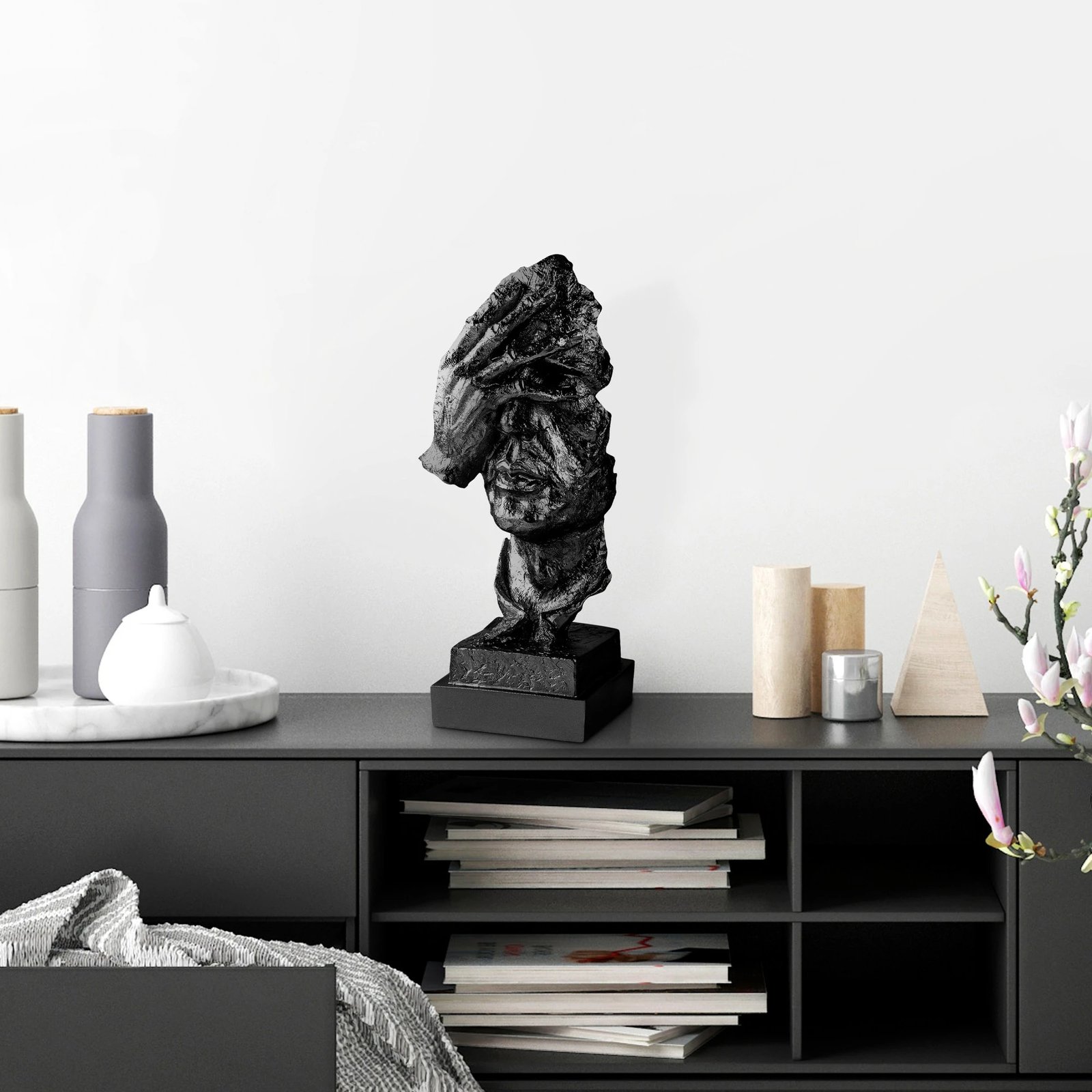 Objekt dekorativ Evila Originals, Yak-032-C, ngjyrë e zezë