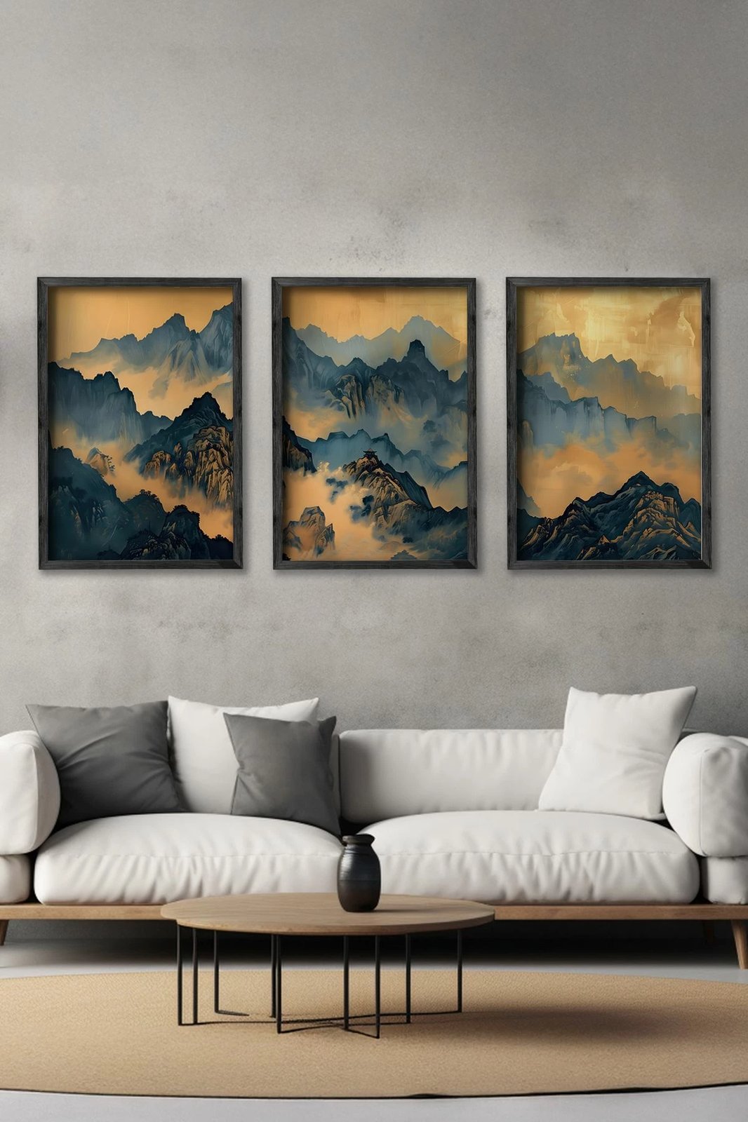 Set pikturash dekorative me kornizë (3 copë), Wallity, Ersy3Syhcrv55