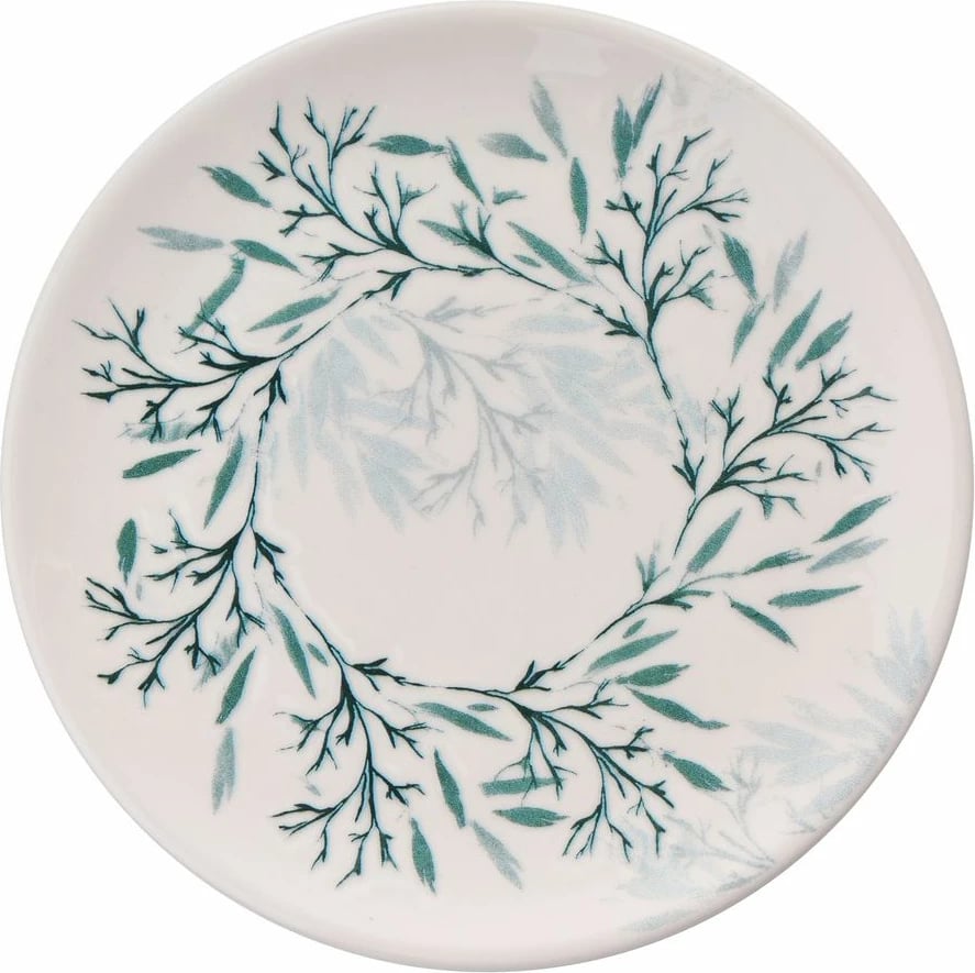 Set pjatash ëmbëlsirash (6 copë), Hermia Concept, gjethe të gjelbra