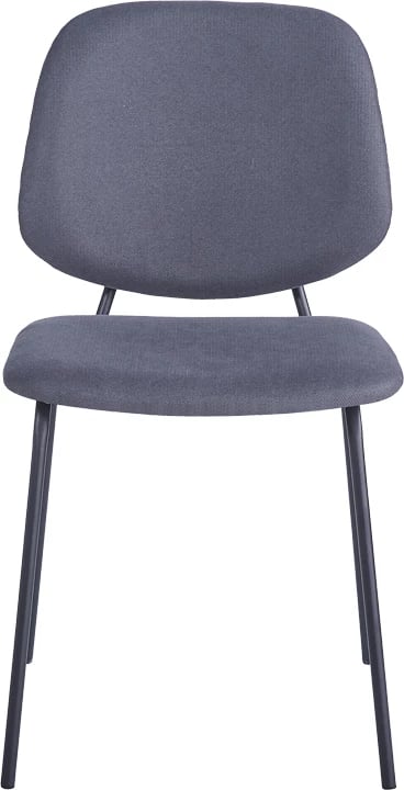 Set 4 karriga Pietro I, material poliestër, këmbë metalike të zeza, ngjyrë antracit, 45x55x82.5cm