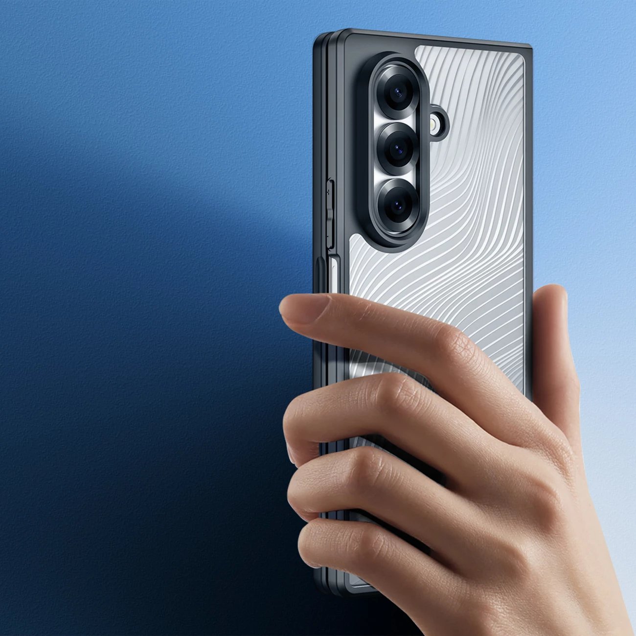 Mbështjellës Dux Ducis Aimo për Samsung Galaxy Z Fold7, TPU/PC, mbrojtje rënie, shtresë hidrofobike, i zi