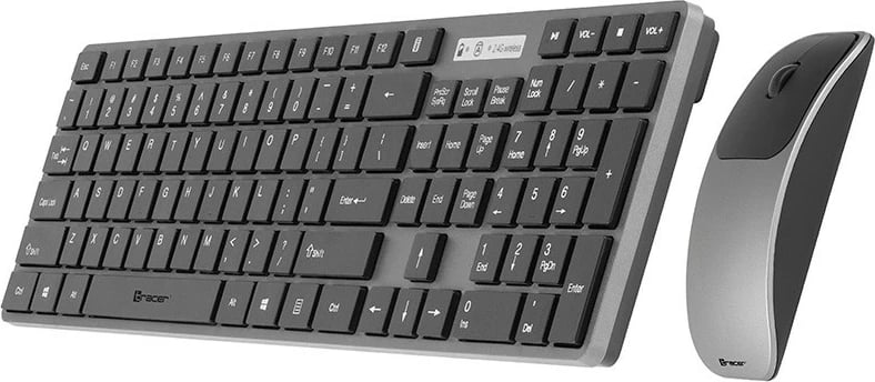 Set tastierë dhe maus Tracer SET RF Nano USB, wireless, i zi/argjendtë