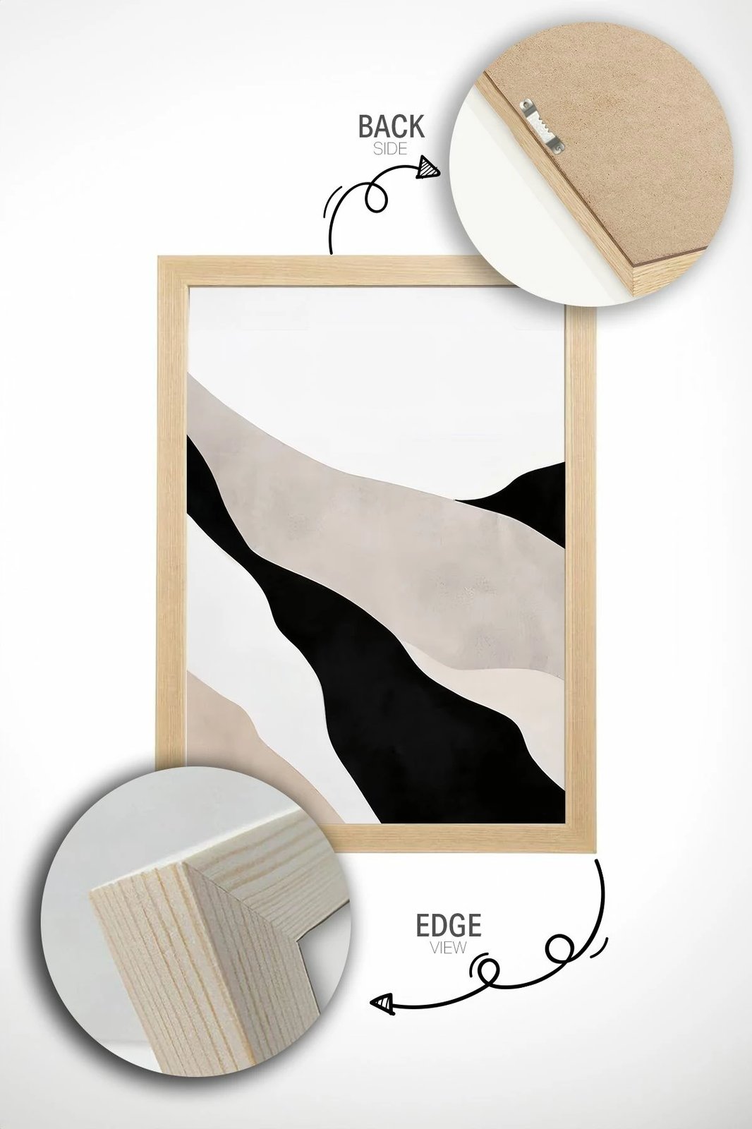 Pikturë dekorative me kornizë (2 copë), Wallity, Ersy2Lımodel42-Ahsap