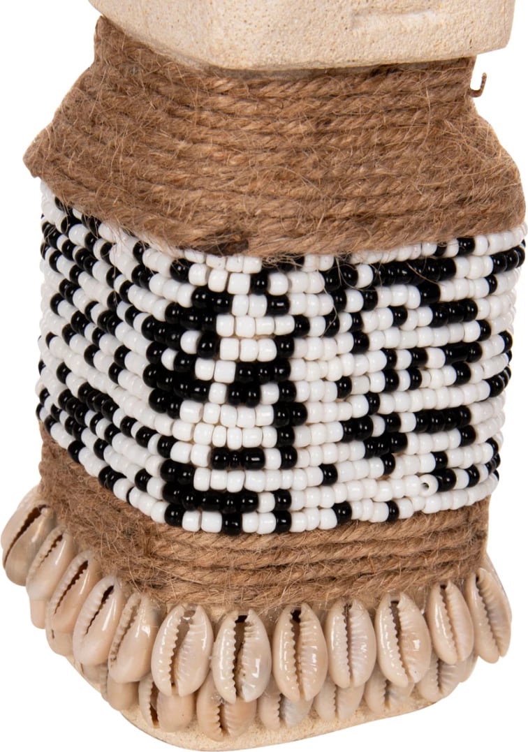 Statujë tavoline SUMBA FH4309 prej guri të bardhë paras-rruaza-litar bar deti 7x7x17Hcm Statujë tavoline SUMBA FH4309 prej guri të bardhë paras-rruaza-litar bar deti 7x7x17Hcm