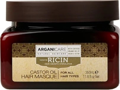 Maskë për flokë Arganicare Castor Oil Hair Growth Stimulating për femra 350ml