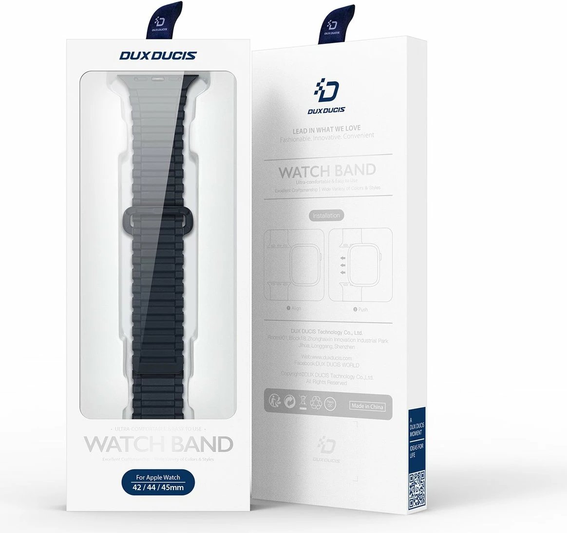 Rrip magnetik për Apple Watch Dux Ducis Armor Version, silikon, 42/44/45/49mm, Kaltër