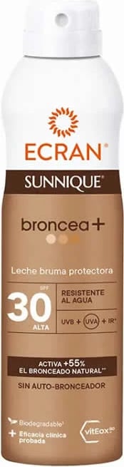 Spray mbrojtës nga dielli Ecran Sunnique Broncea Protect SPF30, unisex, 250ml