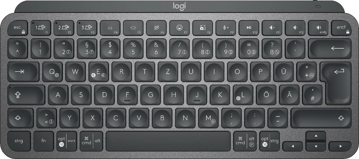 Tastierë wireless Logitech MX Keys Mini, QWERTZ, LED, Grafit