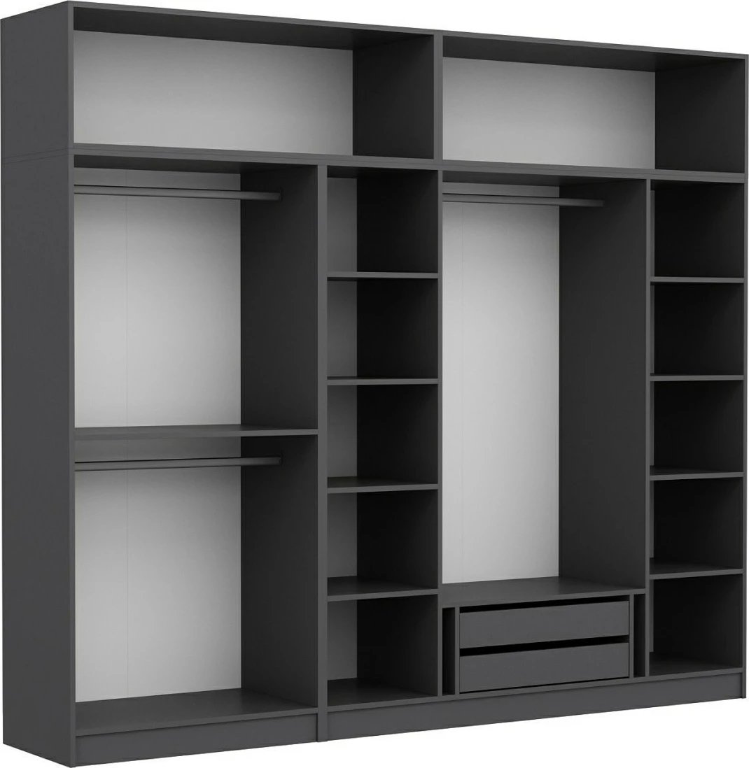 Dollap Skye Decor, ngjyrë antracit, 270x255x52 cm