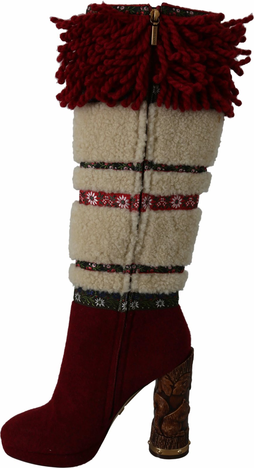 Çizme me taka për femra Dolce & Gabbana, të kuqe