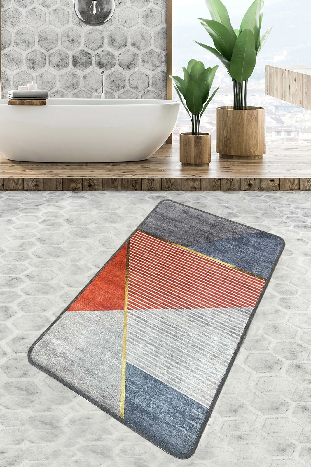 Tapet banje Mijölnir, Sante, shumëngjyrësh, 70x120cm