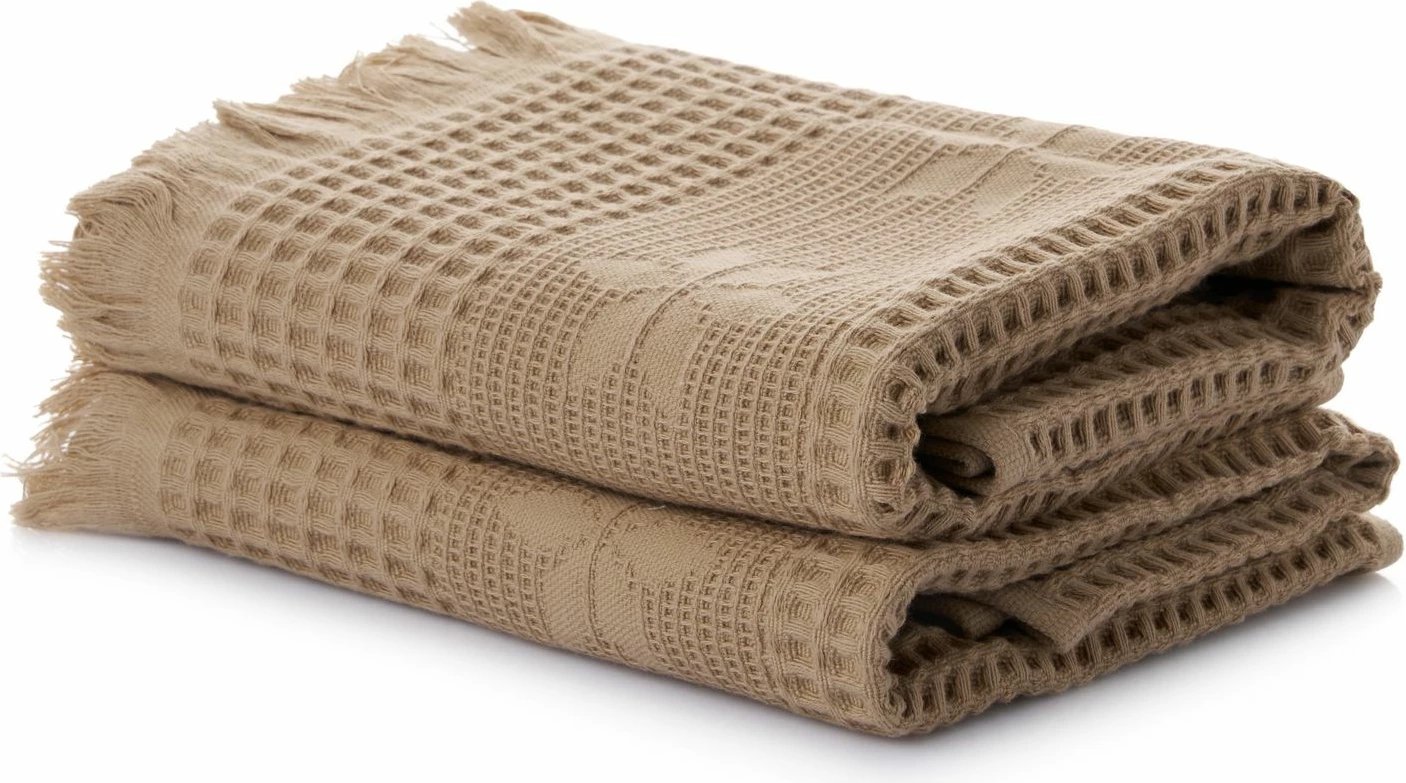 Set peshqirësh duarsh (2 copë), Mijolnir, Sara, ngjyrë kafe