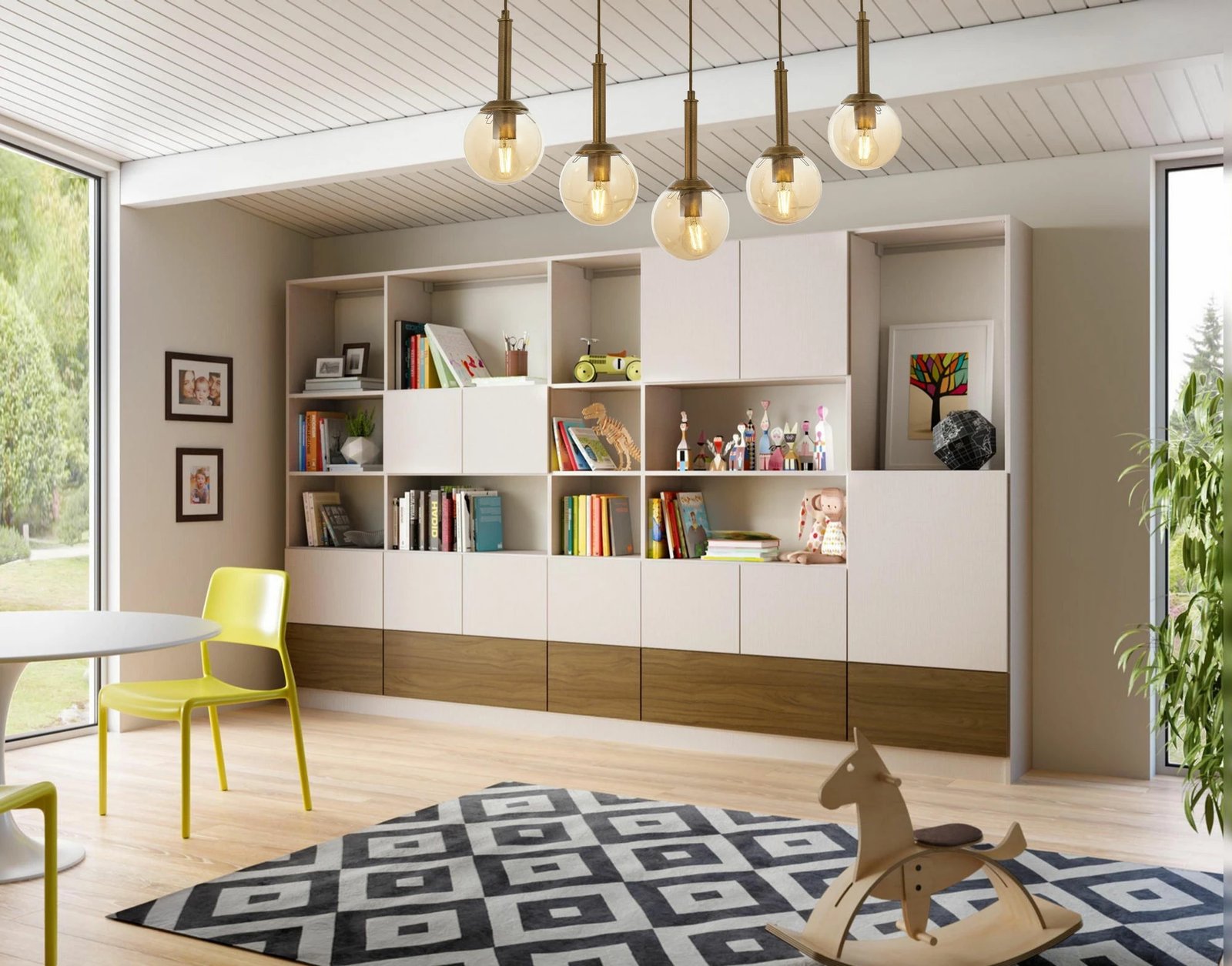 Kandil tavani Opviq, AV-1781-5EY, ngjyrë antike, 5 llamba