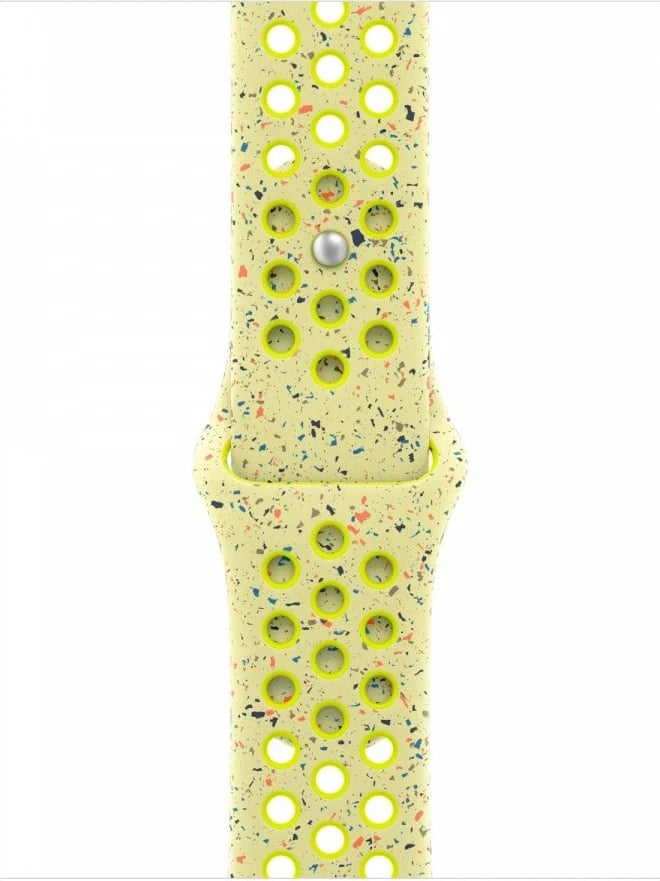 Rrip sportiv Nike për Apple Watch, 42 mm, M/L, gjelbër-verdhë